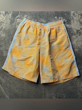 Cutter & Buck Light Blue Swim Trunks with Orange Accent